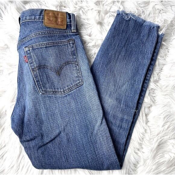 Levi's Denim - LEVI’S X WHITE OAK CONE DENIM Frayed Hems Button Fly Denim Jeans 28